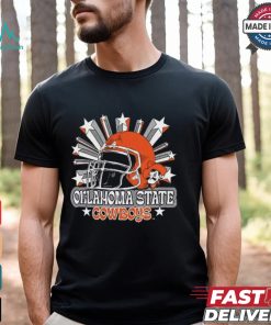 Image One Men's Oklahoma State Cowboys Grey Helmet Star T Shirt