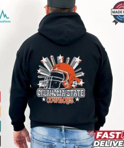 Image One Men's Oklahoma State Cowboys Grey Helmet Star T Shirt