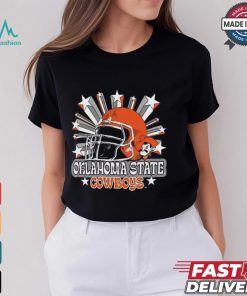Image One Men's Oklahoma State Cowboys Grey Helmet Star T Shirt