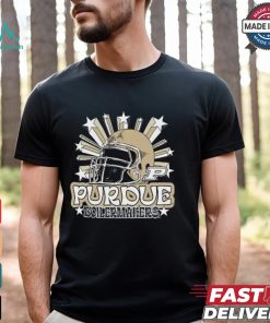 Image One Men's Purdue Boilermakers Grey Helmet Star T Shirt