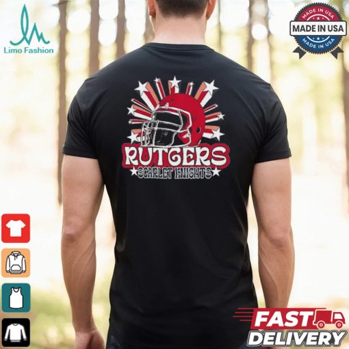 Image One Men’s Rutgers Scarlet Knights Grey Helmet Star T Shirt