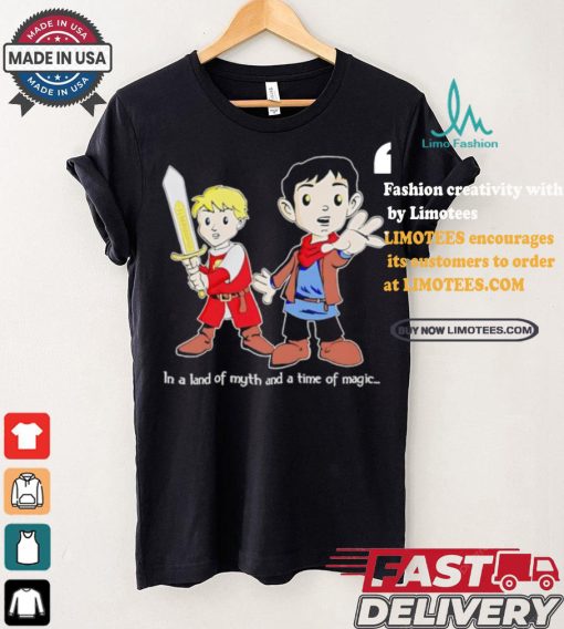 In a land of myth and a time of magic merlin shirt