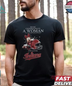 Indiana Hoosiers x Minnie Mouse Never Underestimate A Woman Who Understands Football And Loves Shirt