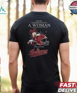 Indiana Hoosiers x Minnie Mouse Never Underestimate A Woman Who Understands Football And Loves Shirt