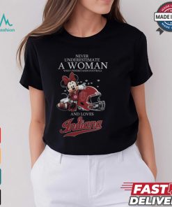 Indiana Hoosiers x Minnie Mouse Never Underestimate A Woman Who Understands Football And Loves Shirt