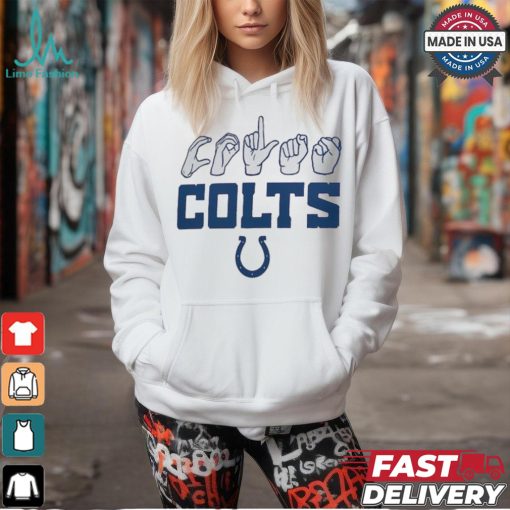 Indianapolis Colts The NFL ASL Collection by Love Sign American Sign Language T Shirt