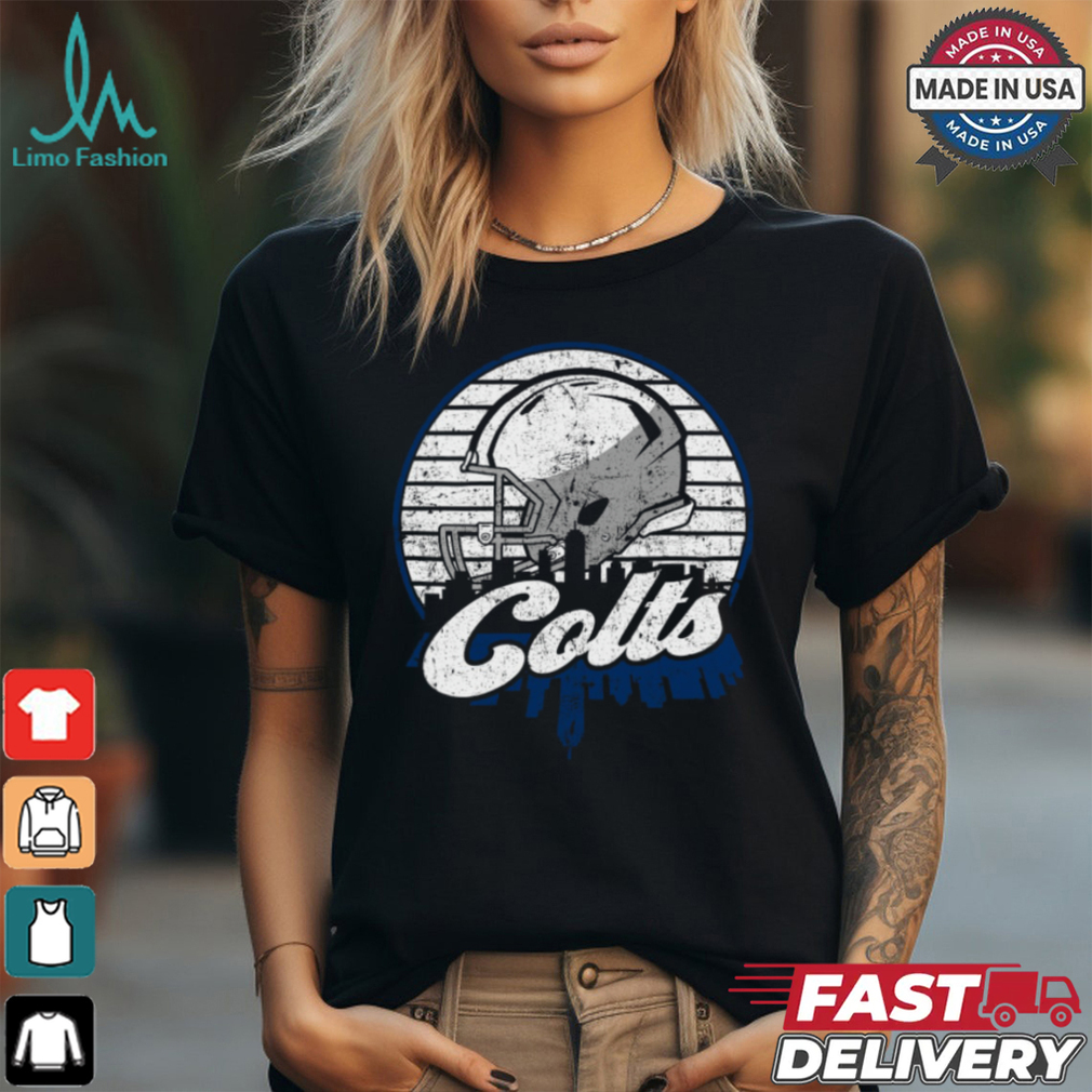 Indianapolis football team Skyline helmet T Shirt Indianapolis football team Skyline helmet T Shirt