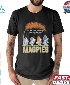 It’s The Most Wonderful Time Of The Year Bluey Characters X Collingwood Magpies Shirt