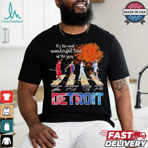 It’s The Most Wonderful Time Of The Year Detroit Sports Team Abbey Road signatures Shirt