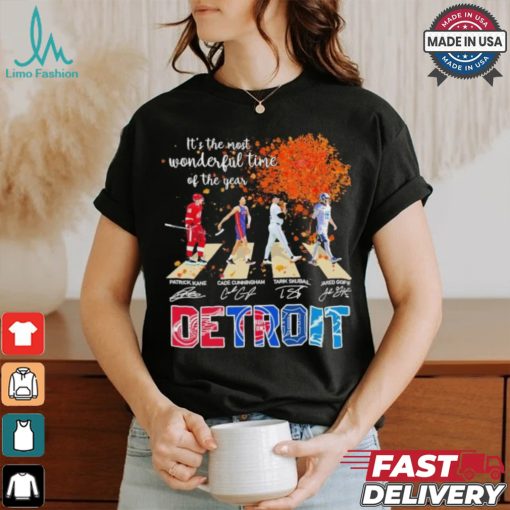 It’s The Most Wonderful Time Of The Year Detroit Sports Team Abbey Road signatures Shirt