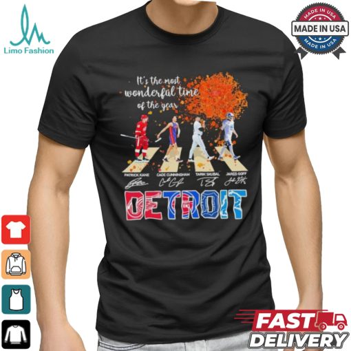 It’s The Most Wonderful Time Of The Year Detroit Sports Team Abbey Road signatures Shirt