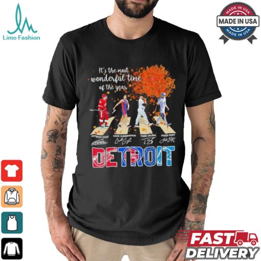 It’s The Most Wonderful Time Of The Year Detroit Sports Team Abbey Road signatures Shirt