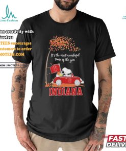 It’s The Most Wonderful Time Of The Year Peanuts Characters X Indiana Hoosiers Basketball Shirt