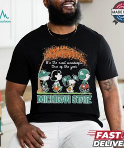 It’s The Most Wonderful Time Of The Year Peanuts Characters X Michigan State Spartans Shirt