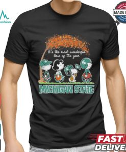 It’s The Most Wonderful Time Of The Year Peanuts Characters X Michigan State Spartans Shirt