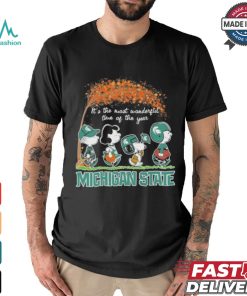 It’s The Most Wonderful Time Of The Year Peanuts Characters X Michigan State Spartans Shirt