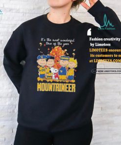 It’s The Most Wonderful Time Of The Year Peanuts Characters X West virginia Mountaineers Shirt