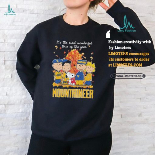 It’s The Most Wonderful Time Of The Year Peanuts Characters X West virginia Mountaineers Shirt