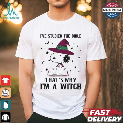 I’ve Studied The Bible That’s Why I’M A Witch Snoopy T Shirt