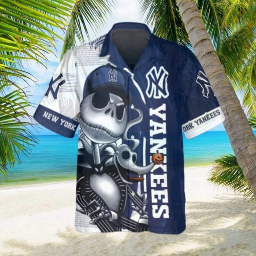 Jack Skeleton New York Yankees Hawaiian Shirt, Hawaiian Yankees Shirt, MLB Hawaiian Shirt