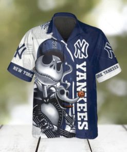 Jack Skeleton New York Yankees Hawaiian Shirt, Hawaiian Yankees Shirt, MLB Hawaiian Shirt