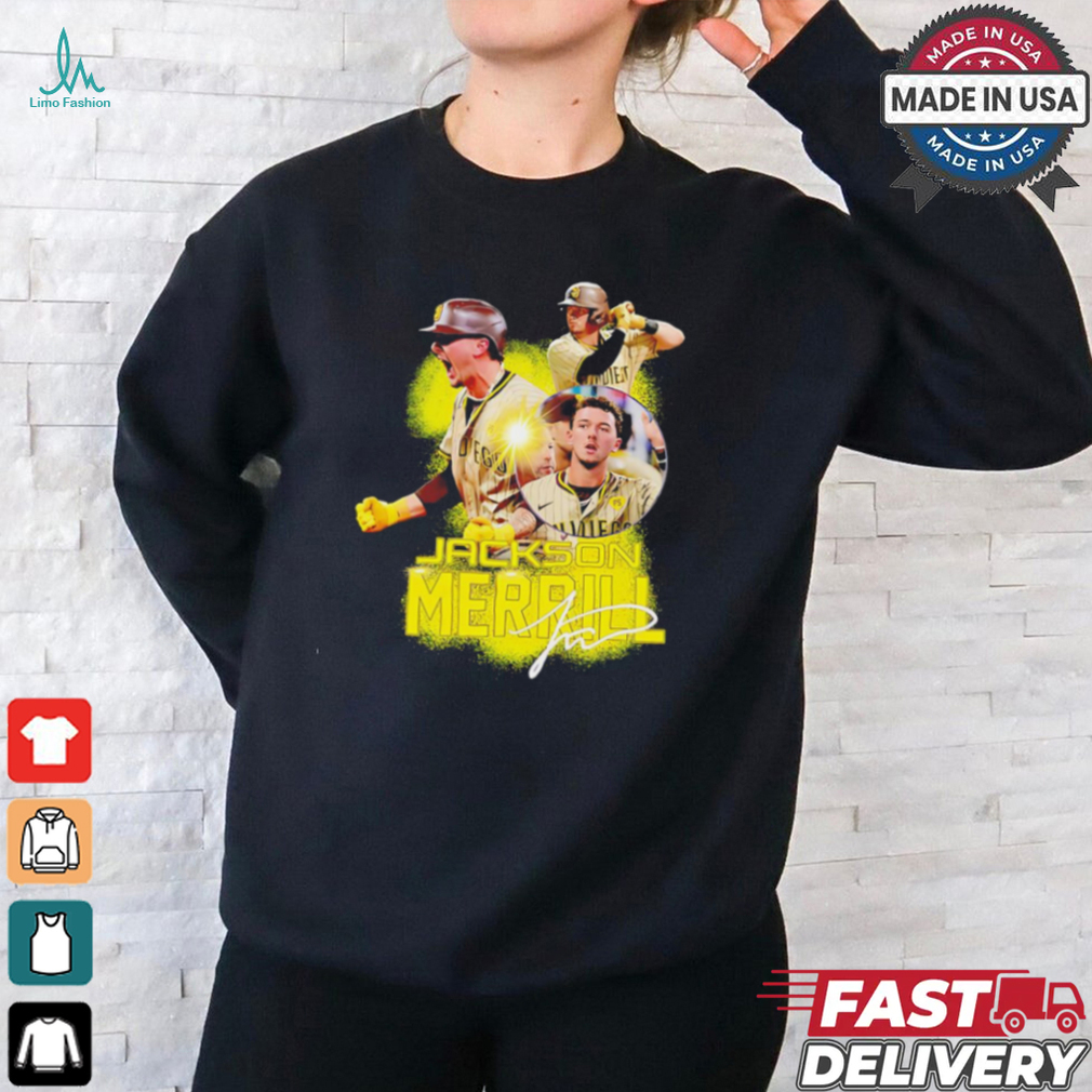 Jackson Merrill San Diego Padres outfielder signature shirt Jackson Merrill San Diego Padres outfielder signature shirt