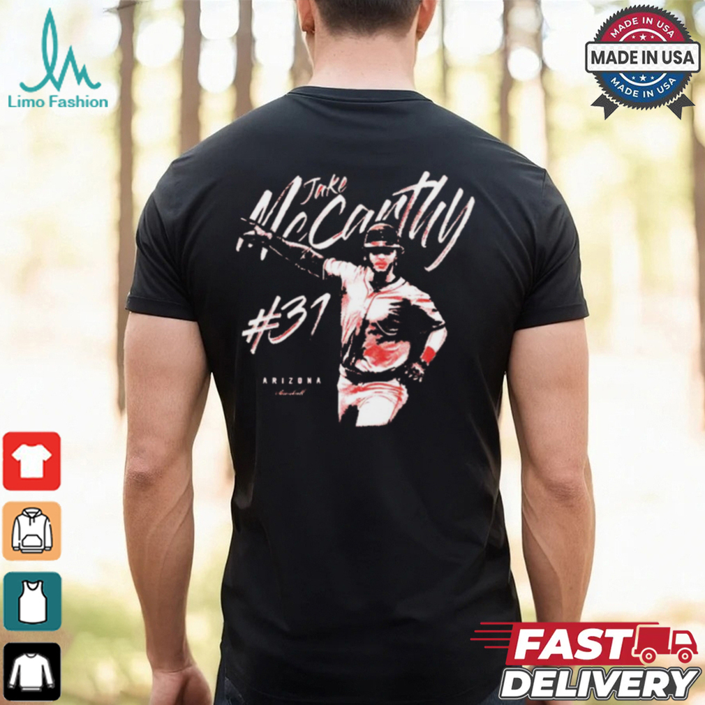 Jake McCarthy Arizona Diamondbacks Mono Signature Graphic Shirt Jake McCarthy Arizona Diamondbacks Mono Signature Graphic Shirt