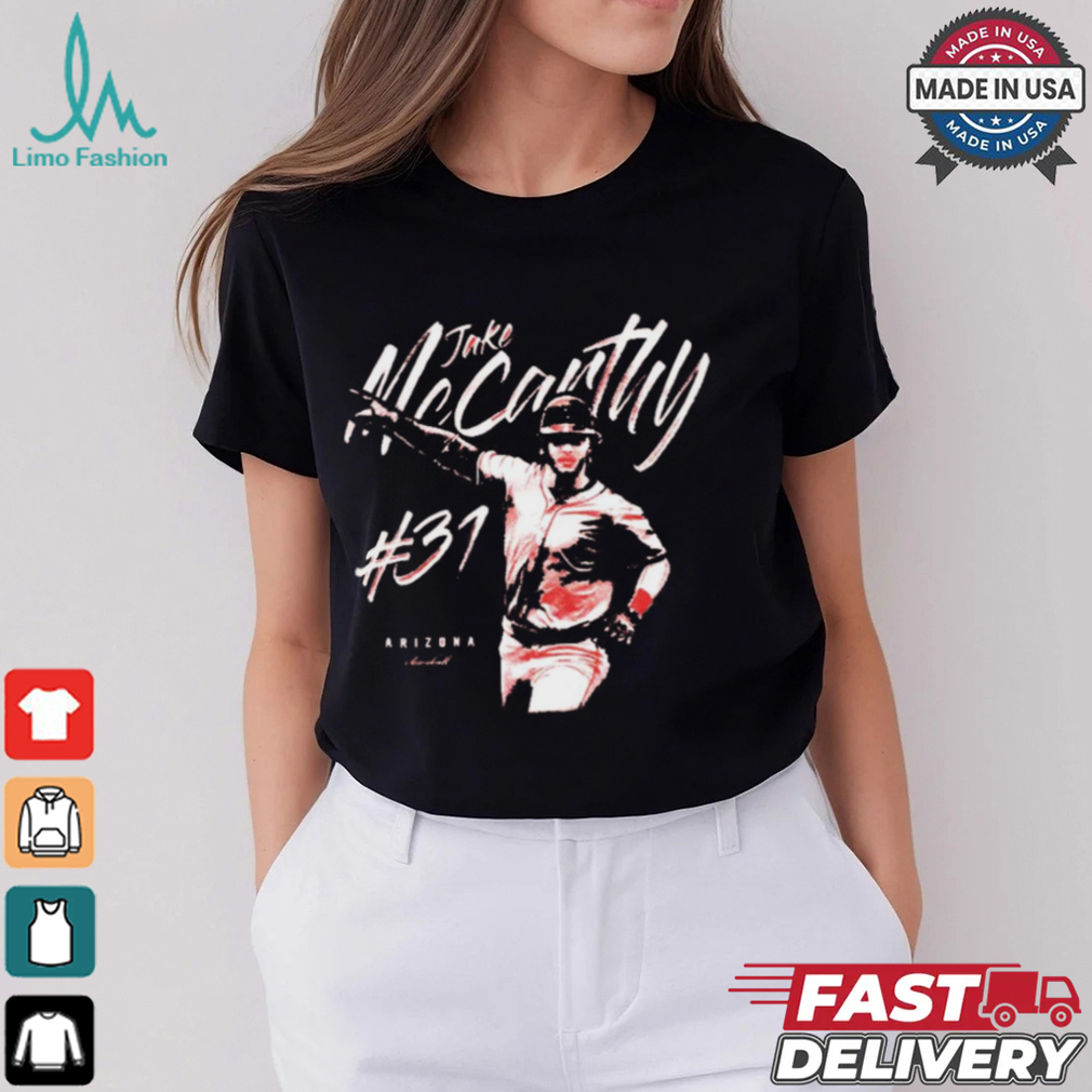 Jake McCarthy Arizona Diamondbacks Mono Signature Graphic Shirt Jake McCarthy Arizona Diamondbacks Mono Signature Graphic Shirt