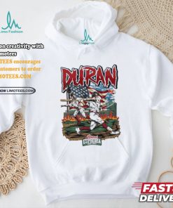 Jarren Duran and US flag baseball design cartoon shirt