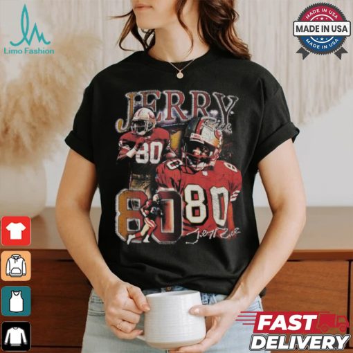 Jerry Rice Black San Francisco 49ers Legends Collage T Shirt