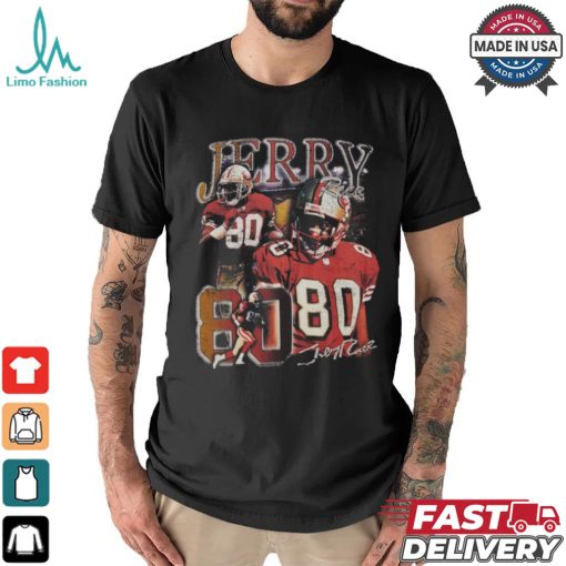 Jerry Rice Black San Francisco 49ers Legends Collage T Shirt