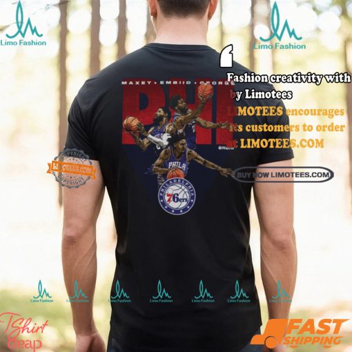 Joel Embiid Tyrese Maxey & Paul George Philadelphia 76ers Trio Shirt