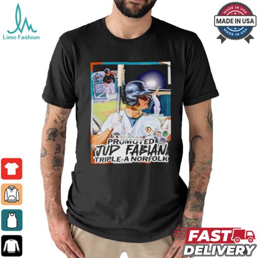 Jud Fabian promotion to Triple A Norfolk shirt