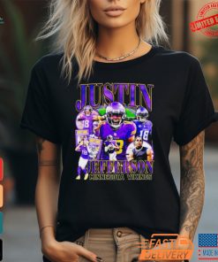 Justin Jefferson 18 Minnesota Vikings Football Vintage Graphic Shirt