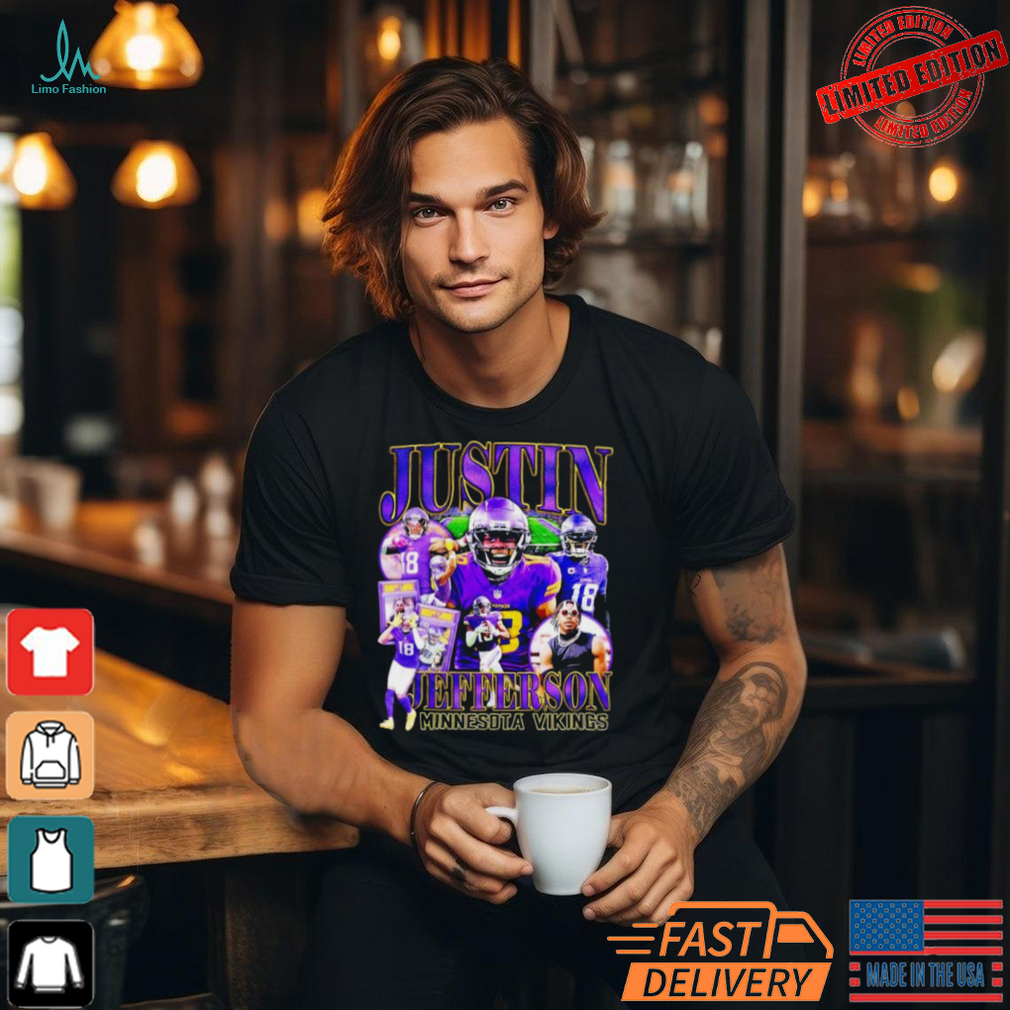 Justin Jefferson 18 Minnesota Vikings Football Vintage Graphic Shirt Justin Jefferson 18 Minnesota Vikings Football Vintage Graphic Shirt