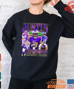 Justin Jefferson 18 Minnesota Vikings Football Vintage Graphic Shirt