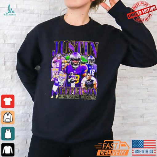 Justin Jefferson 18 Minnesota Vikings Football Vintage Graphic Shirt