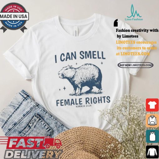 Kamala Harris Capybara I Can Smell Female Rights Support Kamala 2024 T shirt