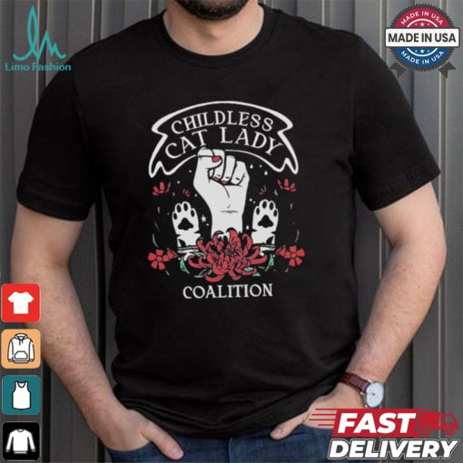 Kamala Harris Childless Cat Lady Coalition 2024 T shirt