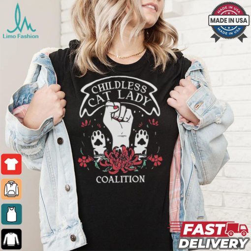 Kamala Harris Childless Cat Lady Coalition 2024 T shirt