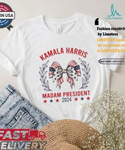 Kamala Harris For Madam President Election 2024 America Bow Voting For Harris T shrit