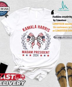 Kamala Harris For Madam President Election 2024 America Bow Voting For Harris T shrit