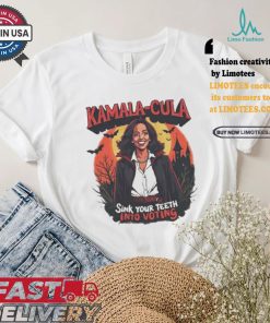 Kamala Harris Halloween Sink Your Teeth Into Voting Kamala Cula T shirt