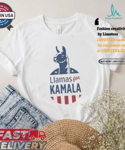 Kamala Harris Llama Political Democrat Dad Childless Cat Lady T shirt