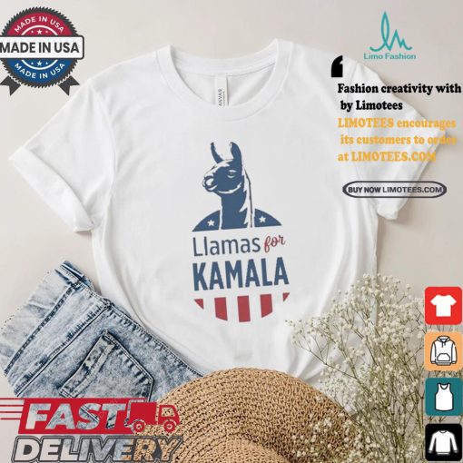 Kamala Harris Llama Political Democrat Dad Childless Cat Lady T shirt