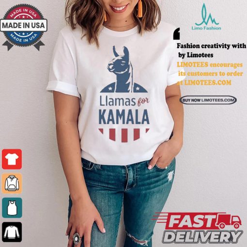 Kamala Harris Llama Political Democrat Dad Childless Cat Lady T shirt