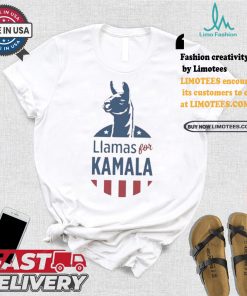 Kamala Harris Llama Political Democrat Dad Childless Cat Lady T shirt