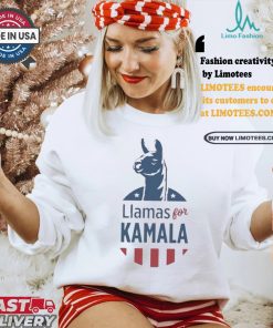 Kamala Harris Llama Political Democrat Dad Childless Cat Lady T shirt