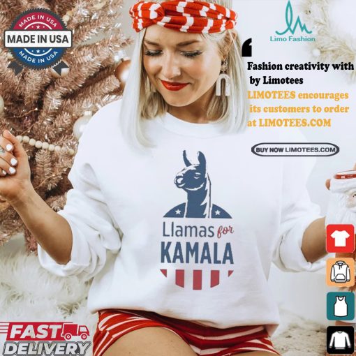 Kamala Harris Llama Political Democrat Dad Childless Cat Lady T shirt