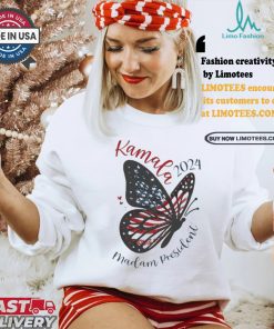 Kamala Harris Patriotic Butterfly For President We Are Not Going Back 2024 Harris Walz T shirt
